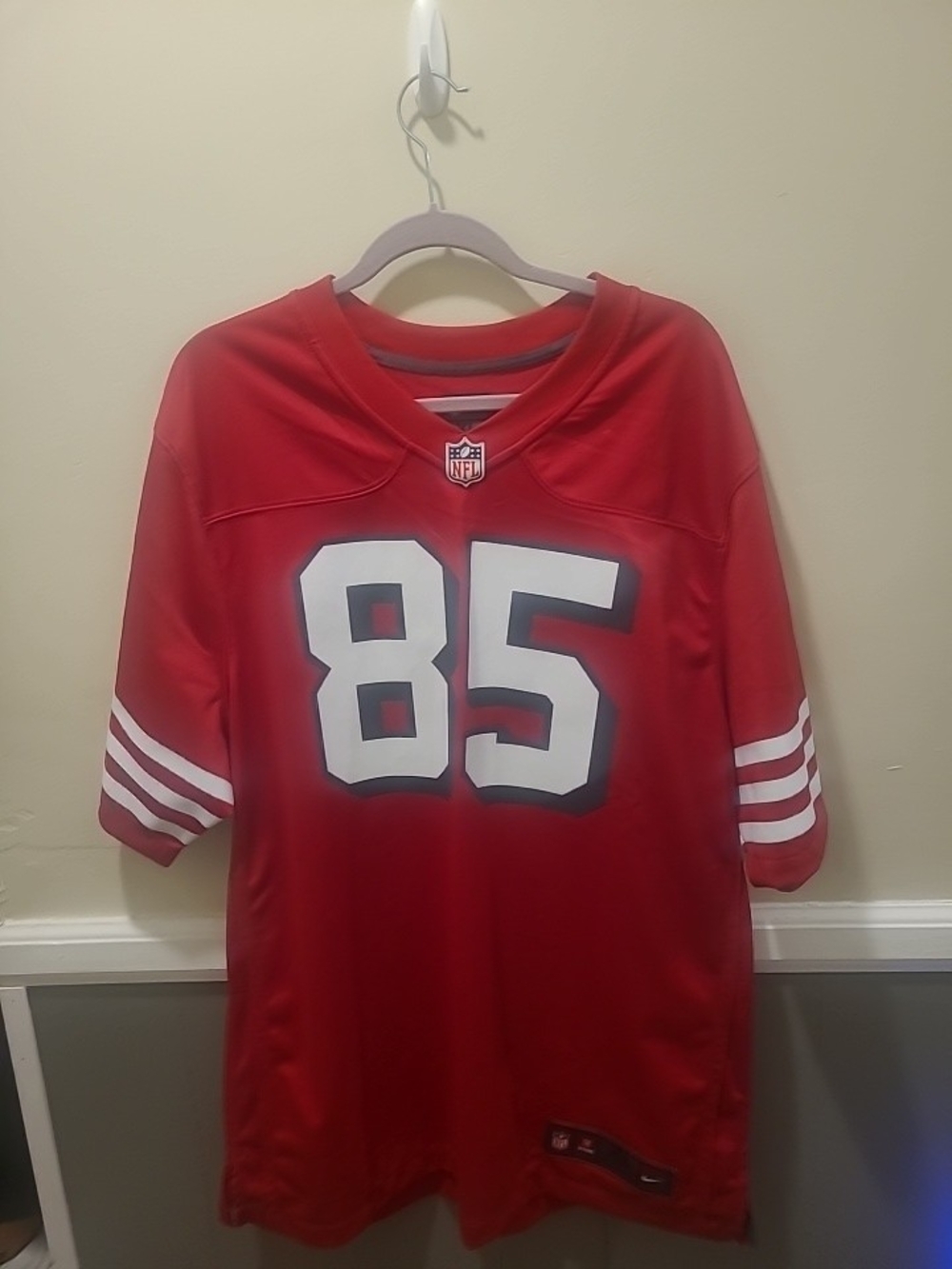 San Francisco 49ers George Kittle #85 NFL Football Jersey Red White Black XL